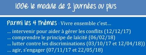 Formations civiques et citoyennes 2017/2018:  Vivre ensemble c’est…