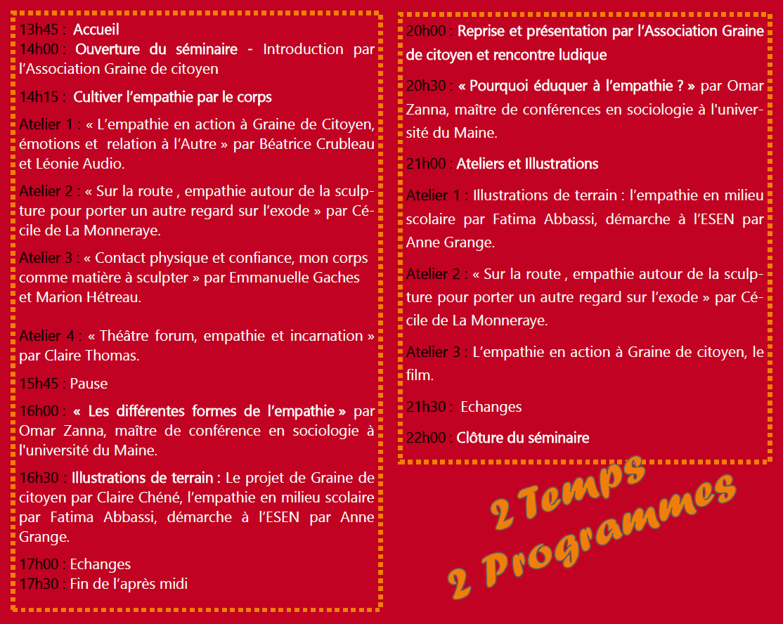 21/09/2017 EMPATHIE EN ACTES: Séminaire Recherche Action du programme EnJeu[x]